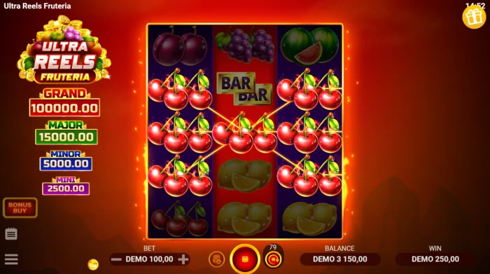 Ultra Reels Fruteria - pojawienie się kombinacji z wiśniami